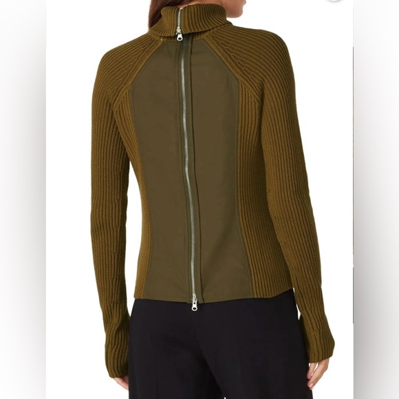 KF/KaufmanFranco Womens Long Sleeve Green Back Zip Sweater - Picture 3 of 11